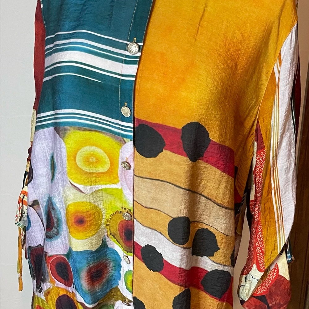 John Mark Red and Green Patterned Shirt